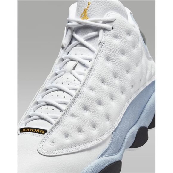 NEW IN BOX w/ Multiple Sizes Air Jordan 13 Retro White/Blue Grey/Black/Yellow - Picture 4 of 8